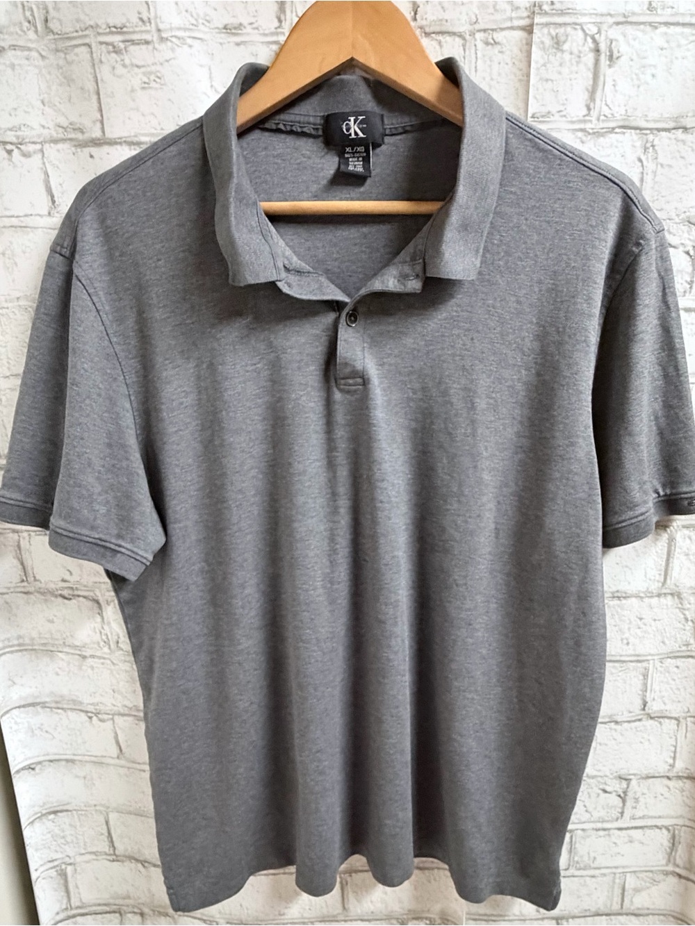 Calvin Klein Men's Heather Gray Polo